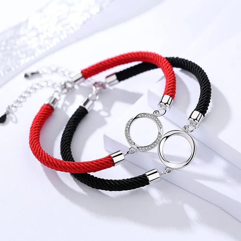 3 cord bracelet silver for women