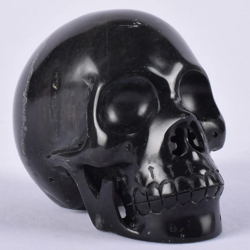 

Spiderweb jasper Skull 4 Inch 696 g Pacific Giftware Crystal Human Head Figurine Gemstone Carving Reiki Ornament Art Collectible