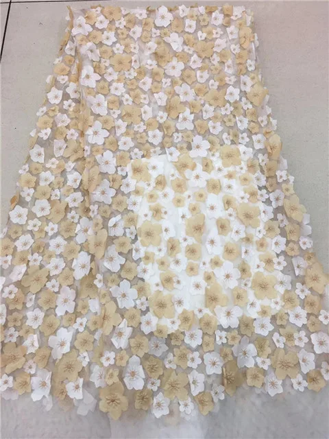 Последний модный Африканский кружевной ткани ручной работы Цветы высокого качества Африканский французский кружевное женское платье