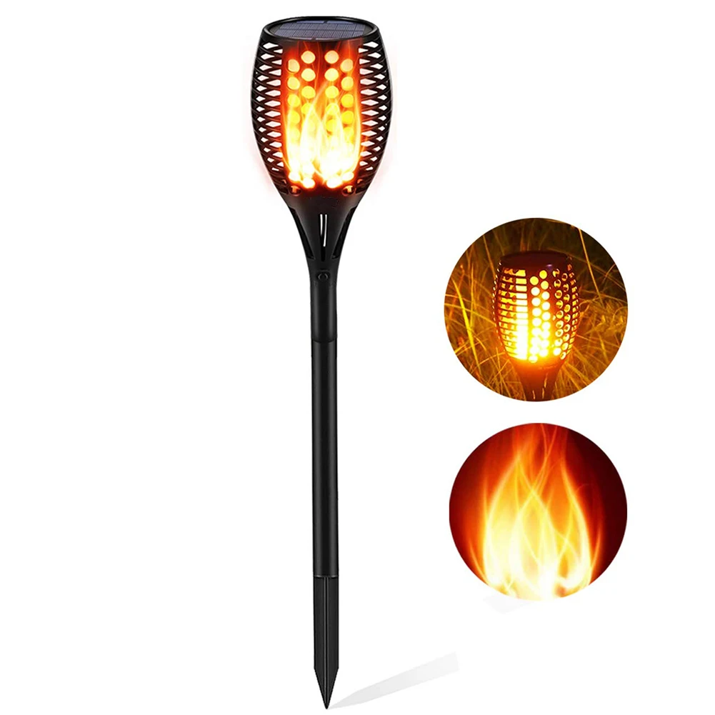 

Solar powered LED Flame Lamp Waterproof 96LEDs Lawn Flame Flickering Torch Light Outdoor Solar LED Fire Lights Garden Decoration