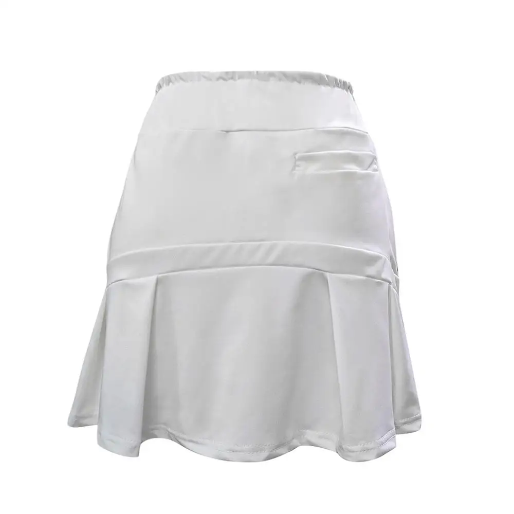Tenis feminino теннисная юбка Для женщин Повседневное плиссированные теннис Гольф юбка с под шорты для бега сарафаны дамы юбка J18 - Цвет: Белый