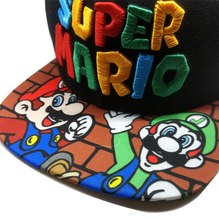 Супер Марио солнцезащитная Кепка высокого класса вышитая хип-хоп бейсболка различные варианты