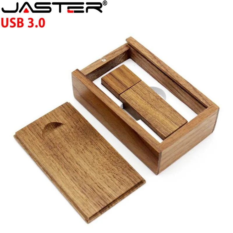 JASTER USB 3,0 фотография клиента Логотип Деревянный usb+ Подарочная коробка usb флеш-накопитель деревянная Флешка 8 ГБ 16 ГБ 32 ГБ свадебные подарки U диск