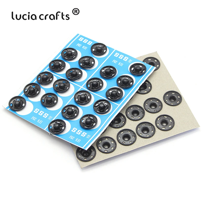 Lucia crafts черный/серебристый 10 мм/12 мм/14 мм/16 мм Металлические железные крепежные элементы пресс-кнопки шпильки Швейные аксессуары для одежды G0607