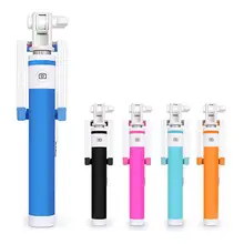 Mini Foldable Self Stick Tripod Monopod Wired Selfie Stick Cable Extendable Built-in Shutter Stick For iPhone Samsung Smartphone