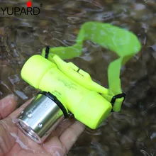 YUPARD 30m Diver Diving 18650 battery or 3x AAA CREE XM-L2 XM-L T6 LED headlamp Flashlight Torch Waterproof Light Lamp outdoor