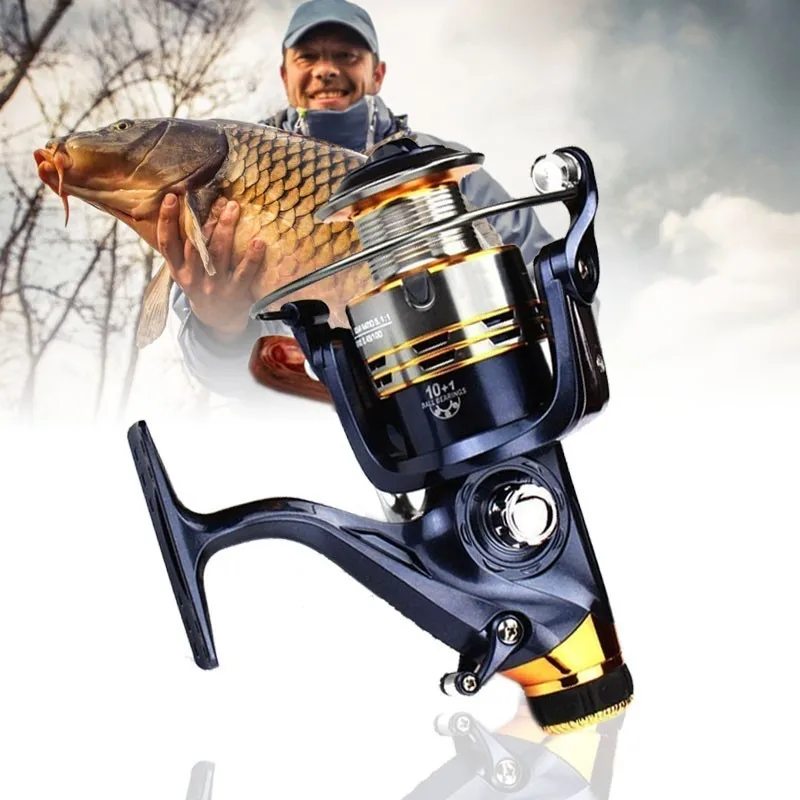 Design de Freio Carretel de Pesca Linha de Pesca da Carpa Molinete de Alta Qualidade tipo Roda de Fiar 10bb + 1 Duplo Super Forte Pesca Roda 2 Pesca Da Carpa Molinete de Alta Qualidade Tipo Roda de Fiar Pesca roda