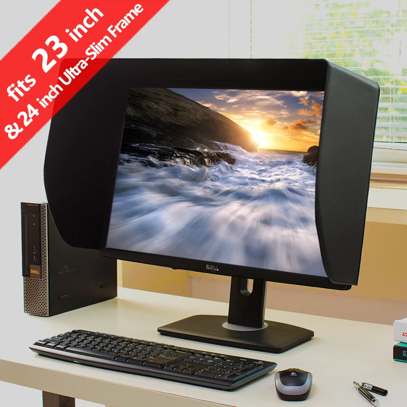 

iLooker Ultr-Slim 23-inch & 24-inch Frame LCD LED Video Monitor Hood Sunshade Sunhood for Dell HP Viewsonic Philips Samsung LG