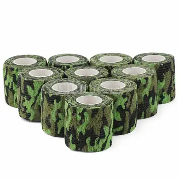 

10 PCS Camouflage tape/Waterproof Tape/telescopic non-woven fabric Stretch Bandage for Rifle/Hunting/Shooting/camera/Cycling etc