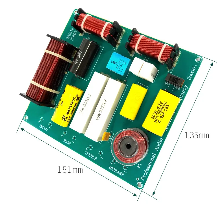 AIYIMA 1 шт. 300 Вт 3 полосная Частотная плата делителя KTV сценический динамик кроссовер энтузиаст DIY HiFi Aodio ВЧ альт бас делитель