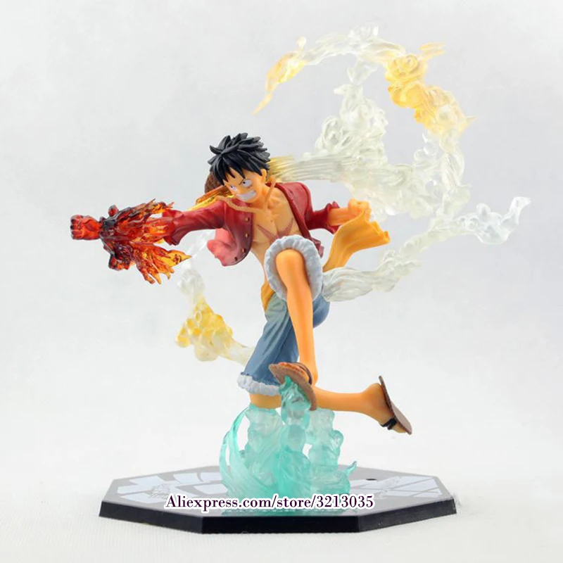 Аниме One Piece Monkey D Luffy Firefist Battle Ver. Экшн фигурка Brinquedos Zero Фигурки Коллекционная