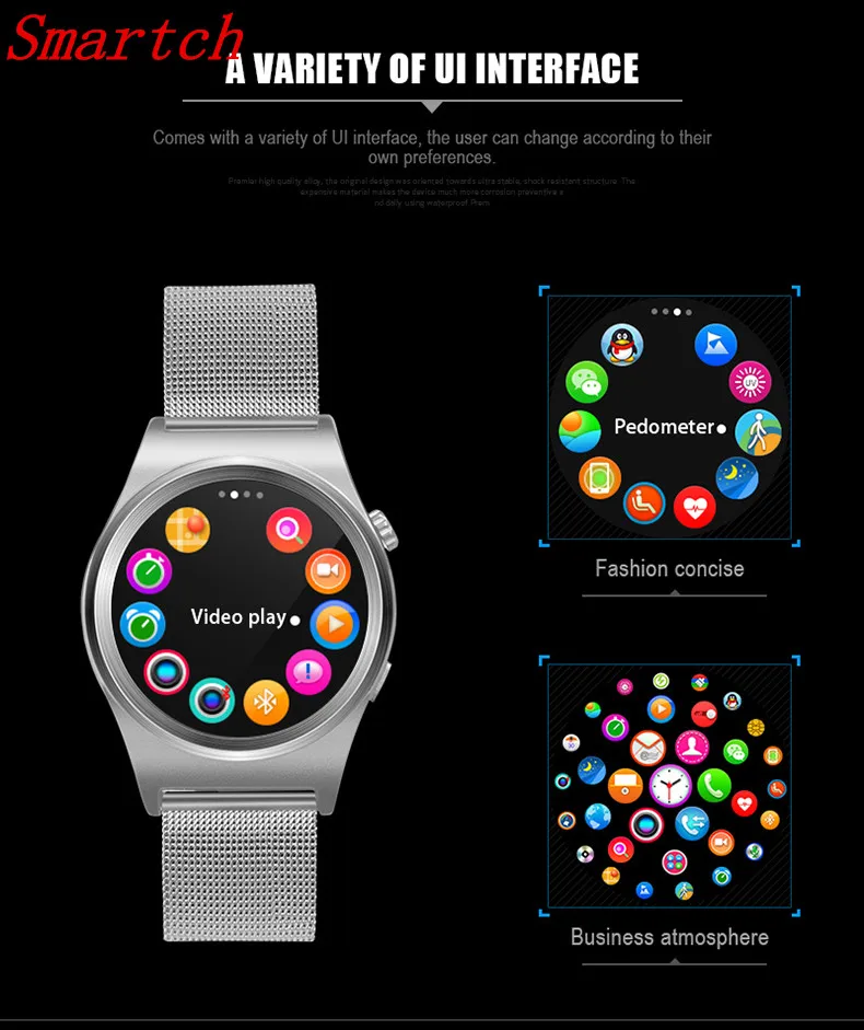 

Smartch Brand Smart watch X10 Full circle Bluetooth Android Heart rate monitor Real time temperature Intelligent step Altitude