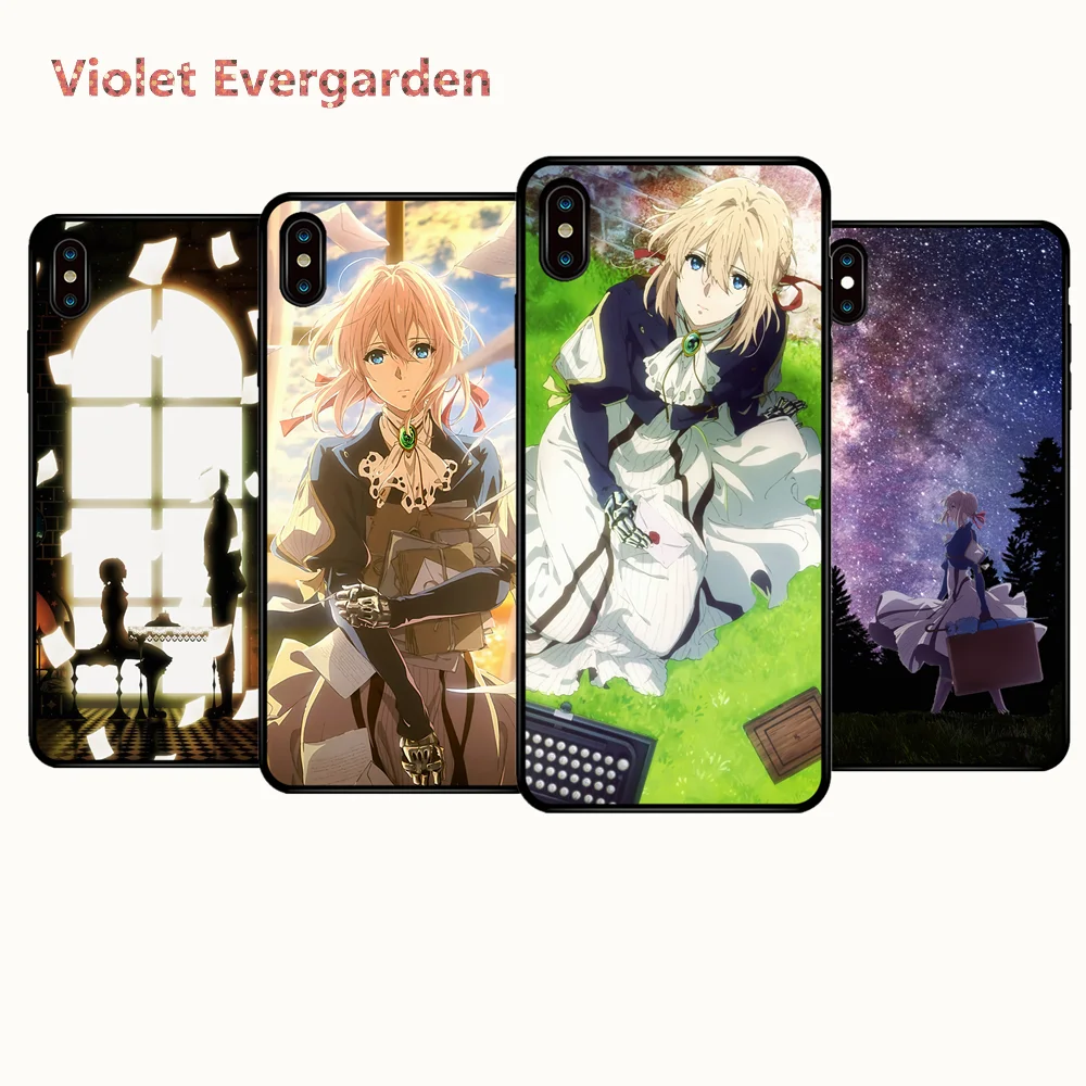Фиолетовый мягкий чехол для телефона Evergarden Iphone XR XS X 6 7 8 Plus Oppo VIVO HUAWEI XIAOMI | Дом и сад