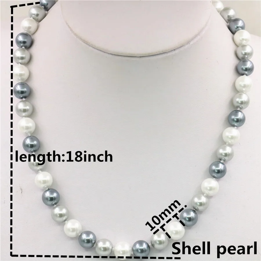 8 Mm Blanc Akoya Shell collier de perles Boucle d/'oreille AAA 18/"