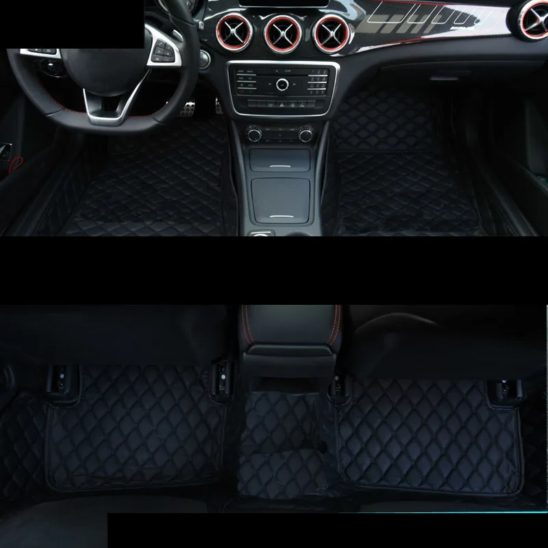 

lsrtw2017 fiber leather car floor mat for mercedes benz A180 A200 A260 A45 AMG 2013 2014 2015 2016 2017 2018 W176 car trunk mat