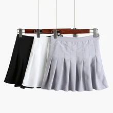 Милые женские плиссированные юбки в консервативном стиле, мини юбка с высокой талией для девочек, винтажная черно-белая Милая школьная Униформа с юбкой для женщин