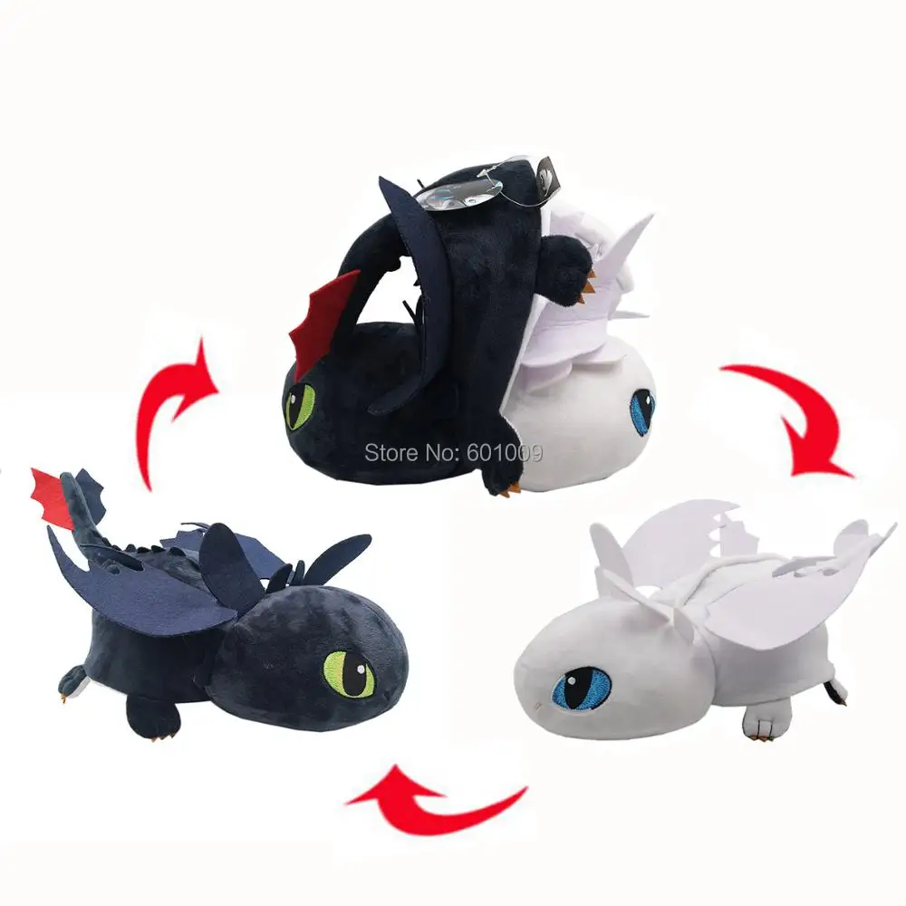 

Free Shipping EMS 30/Lot Light Fury Night Fury Inside-Out Cushion Pillow 33CM Plush Doll Soft Best Gifts