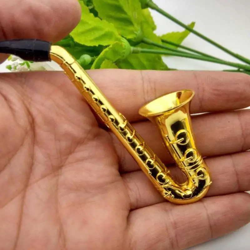 Mini Metal Trumpet Saxophone Accessories Pipe For Smoking Trumpet Pipe