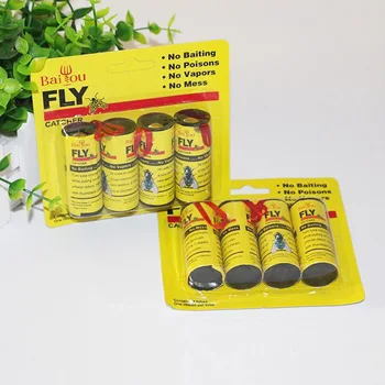 

4/8/12/16Pcs Fly Sticky Paper Strip Strong Glue Flying Insect Bug Mosquitos Catcher Roll Tape TSH Shop