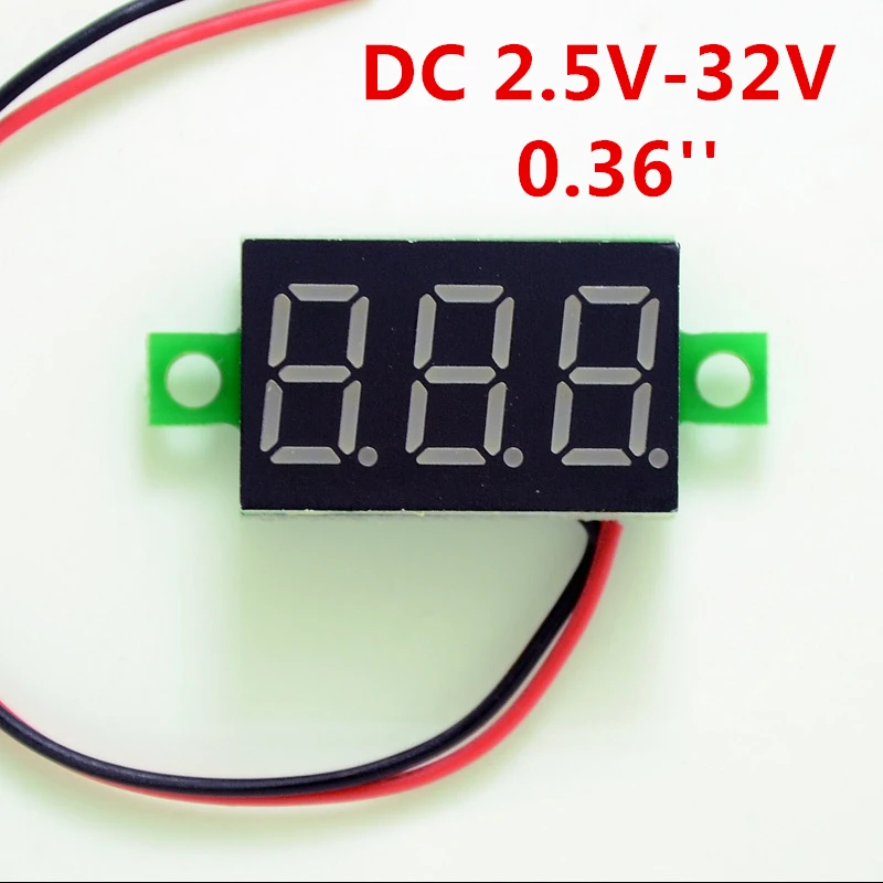 DIY красный синий цифровой светодиодный мини дисплей модуль DC2.5V-32V DC0-100V вольтметр тестер напряжения измерительный прибор с панелью для мотоцикла