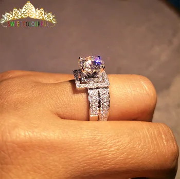 

100% 18K 750Au Gold Moissanite Diamond Ring D color VVS With national certificate MO-001018