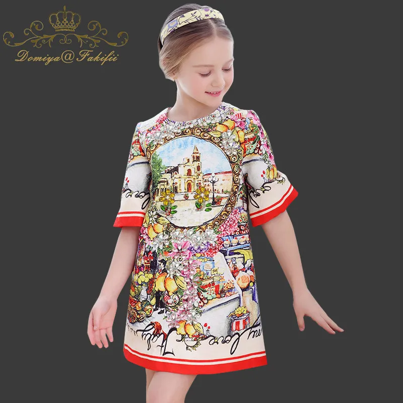 

Baby Girls Summer Dress Kids Clothes 2018 Vestidos Princess Dress Animal Applique Children Unicorn Party Dresses Dropshipping