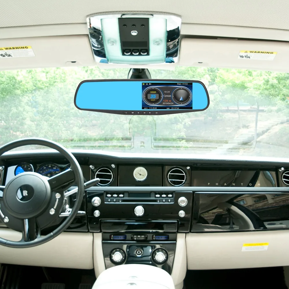 ADDKEY Автомобильный видеорегистратор, радар-детектор камера в зеркале заднего вида FHD 1080P регистратор Dashcam Speedcam Анти радар для России видеорегистратор
