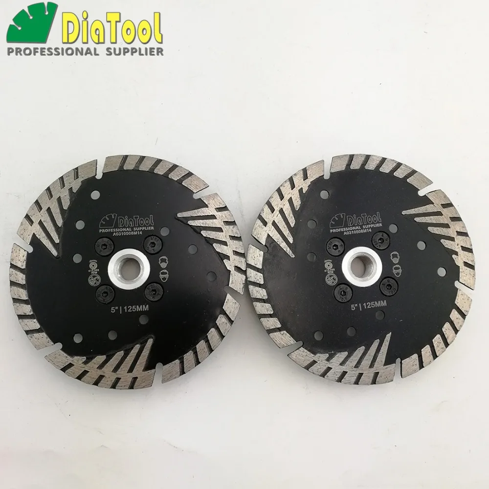 DIATOOL 2pcs 5"/125MM Diamond SawBlades Cutting Grinding Disc Stone