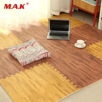 

In Stock 6pcs/set EVA Foam Baby Play Mat Wood Grain Playmat Interlocking Exercise Gym Floor Waterproof Rug Crawling Mat