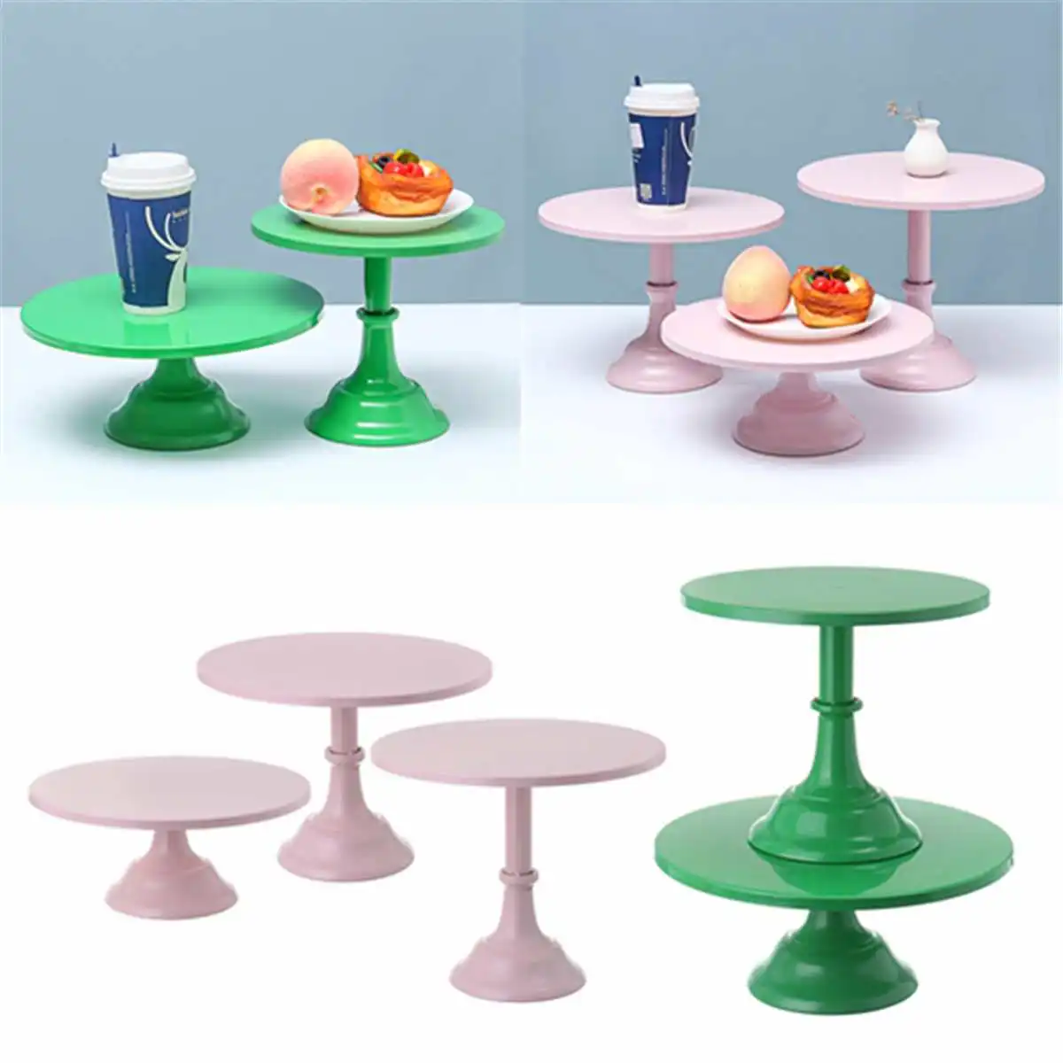 

Round Cake Stand Pink Wrought Iron Exquisite Cake Rack Base Dessert Stand Round Cake Display Wedding Birthday Cupcake Holder