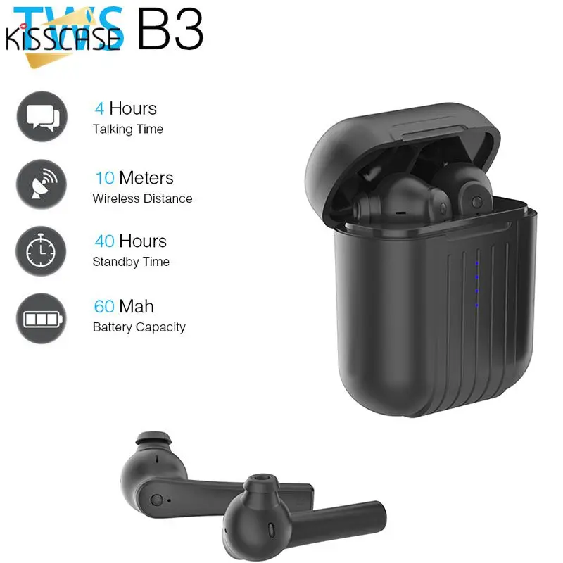 KISSCASE TWS мини беспроводные Bluetooth наушники для телефона стерео гарнитура с