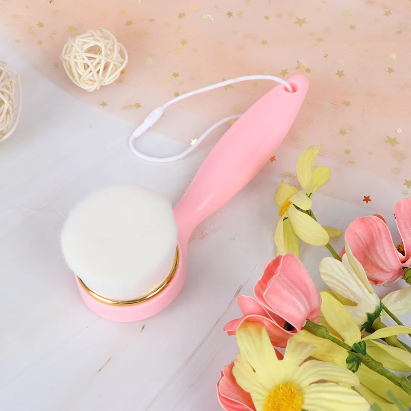 Nylon Face Washing Brush Facial Superfine Fibre Soft Deep Pore Cleansing Massage With Long Handle Beauty Tool | Красота и здоровье