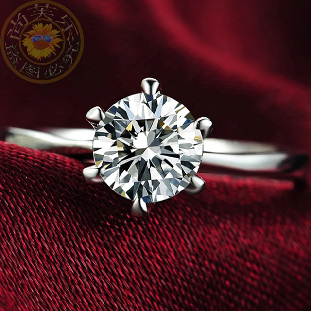 New Hot Classic Anello di Fidanzamento 6 Artigli AAA Cuori e Frecce CZ Anello di New Hot Classic Anello di Fidanzamento 6 Artigli AAA Cuori e Frecce CZ Anello di