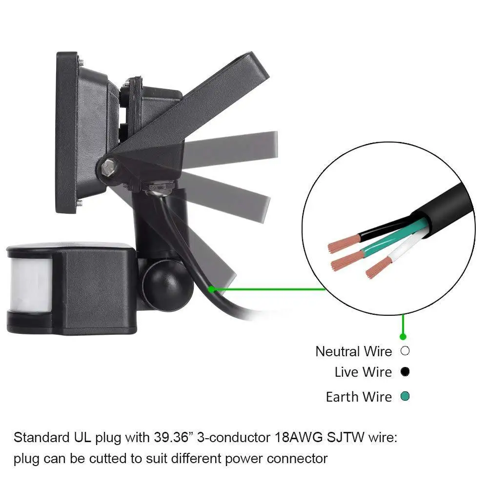 Движения Сенсор Светодиодный прожектор 10 W 20 W AC85-265V Водонепроницаемый IP65 отражатель прожектор ламповый прожектор светодиодный Spot наружного освещения