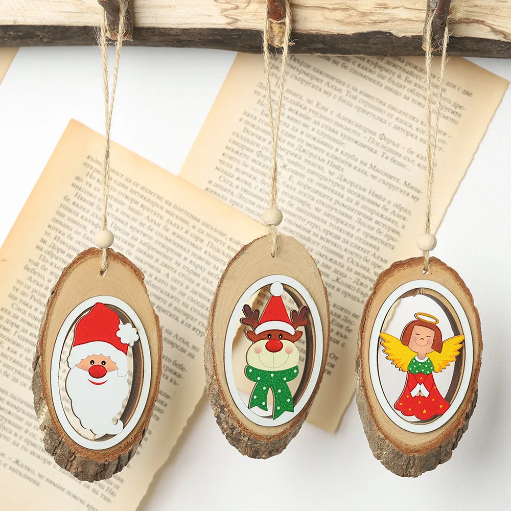 Рождественский деревянный подвесной кулон Navidad украшения на рождественскую елку