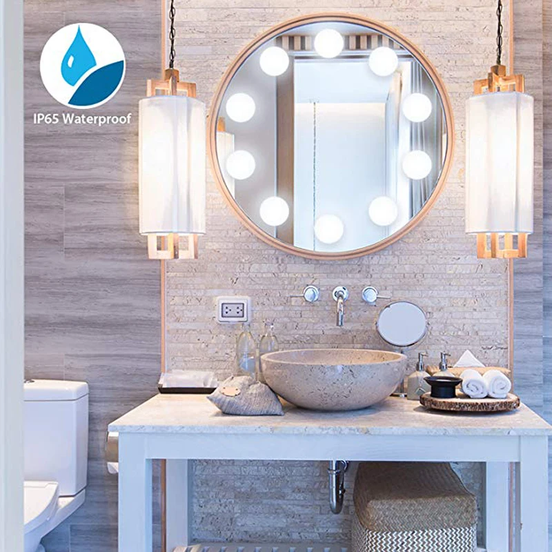 

Hollywood Style DIY Natural LED Light Bulbs USB Charging Port Cosmetic Lighted Make up Mirrors Vanity LED Light Bulbs Kit