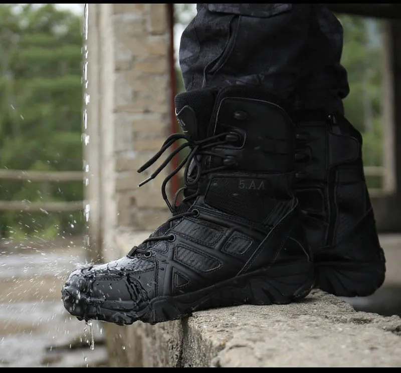 Мужские высококачественные брендовые военные кожаные ботинки; спецназ; тактическая обувь для пустыни; Мужская Армейская Обувь; Botas; уличные ботильоны