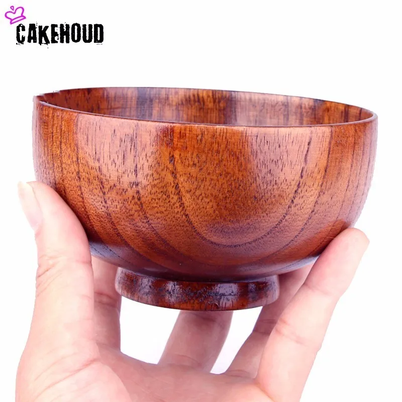 CAKEHOUD Новая натуральная деревянная чаша jujube суп рисовые миски для лапши детская посуда кухонная посуда для кормления детей чаши для детей