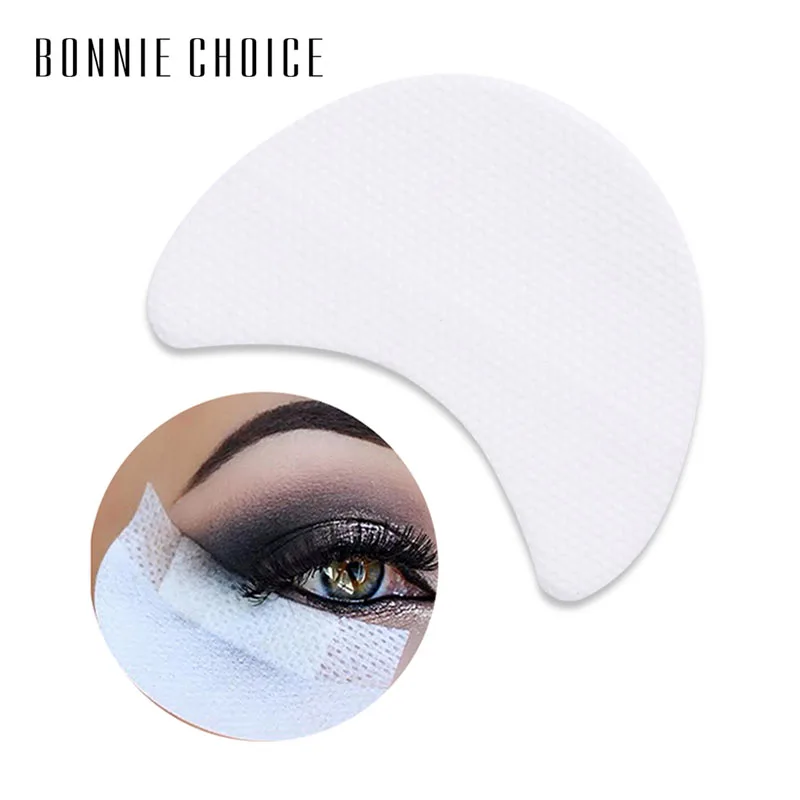 

BONNIE CHOICE 100pcs Eyeshadow Eyeliner Shield Protector Disposable Pads Lint Free Patch Pad Makeup Tool