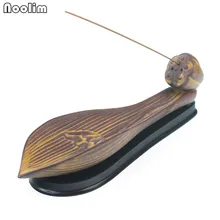 NOOLIM керамическая винтажная горелка для ладана в виде листьев лотоса для гостиной и дома, офиса, чайный домик, инструмент для удаления запаха