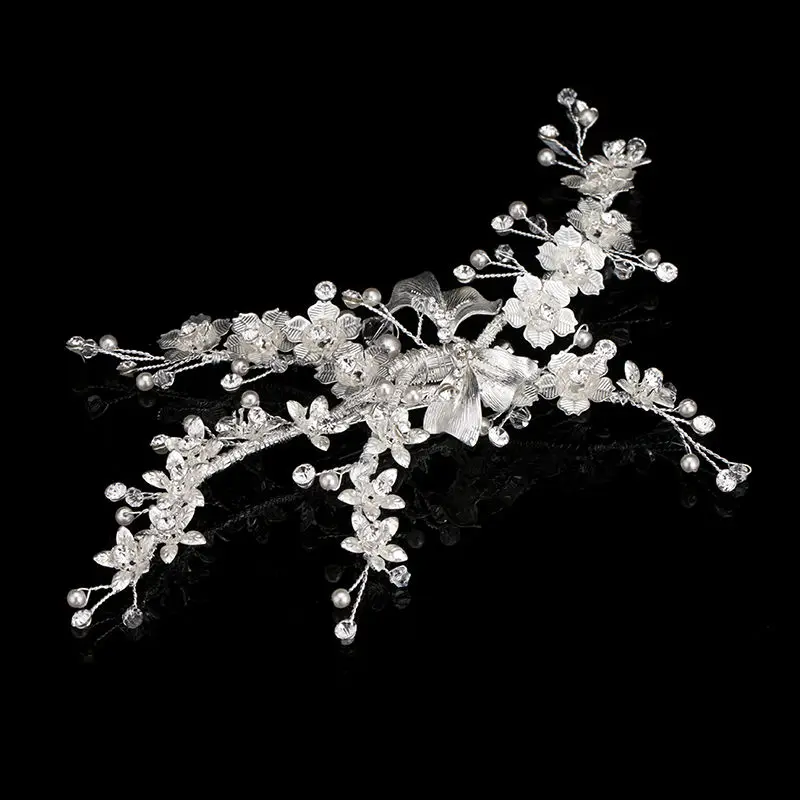 Hairpin  Flower Rhinestone  Zinc alloy (4)
