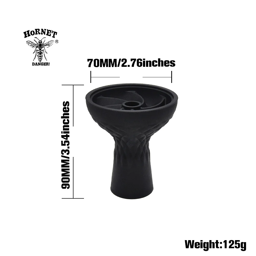 HORNET Вихрь одно отверстие FDA силиконовая чаша для кальяна диаметр. 70 мм чаша для кальяна Chicha Nargile чаша для курения