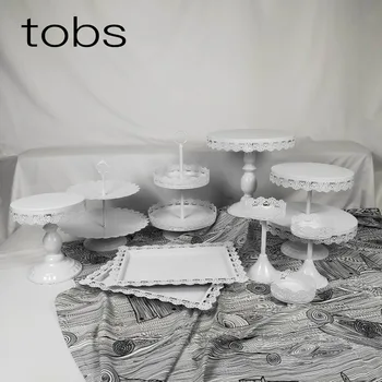 

Weeding cake stand white cupcake tray lace edge cake tools home decoration dessert table decorating party suppliers