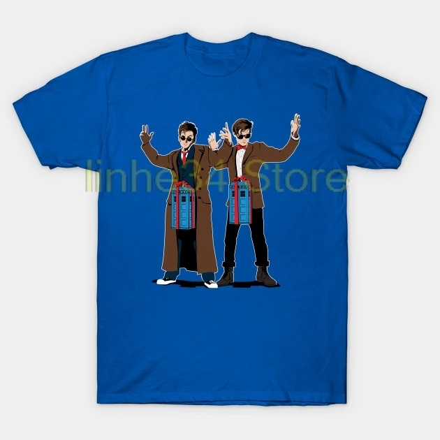 

2019 new Christmas t-shirt Doc In A Box Tardis Lovers T-Shirt Stranger Things Design T Shirt Casual Cotton O-Neck Broadcloth