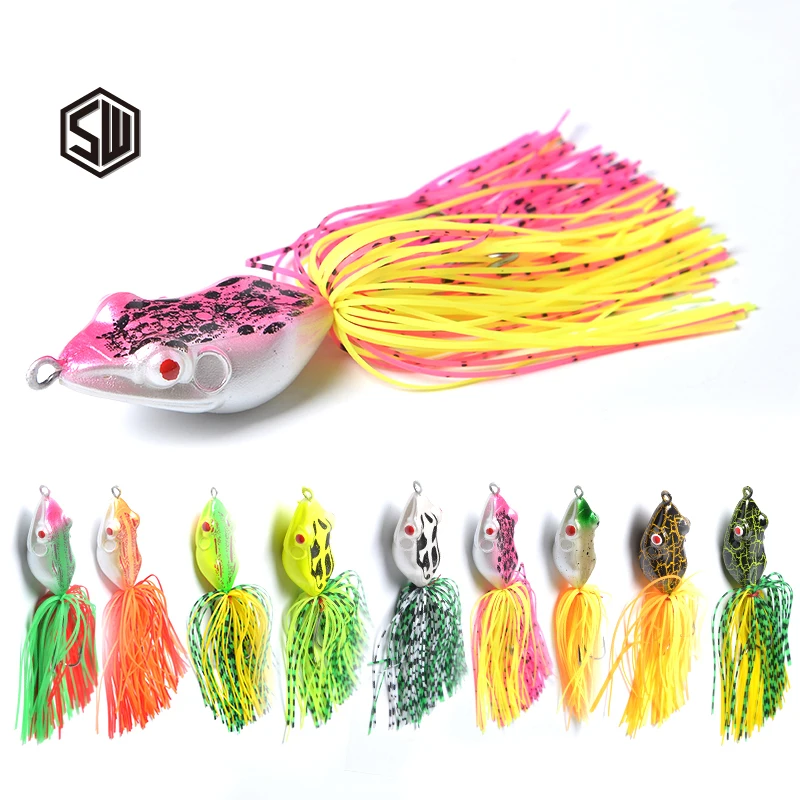 SW Artificial floating Soft silicone ray frog lure Cork Japan Lure High