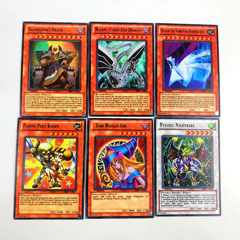 20 шт Yu-Gi-Oh! Аниме Стиль карты в стиле темного мага; exodia обелиск Slifer Ra Yugioh DM классический Orica-карты воспоминание из детства