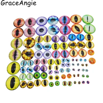 

Mixed 5size Dragon Eyes Round time gem cover Glass Cabochon Dragon Eyes Round Glass Dome Jewelry Finding Cameo Pendant Settings