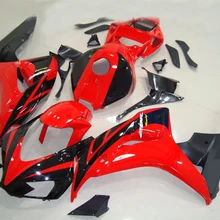 Мотоцикл обтекатель комплект для HONDA CBR1000RR 06 07 CBR 1000RR CBR 1000 2006 2007 ABS горячие красно-черные Обтекатели набор+ подарки HI08