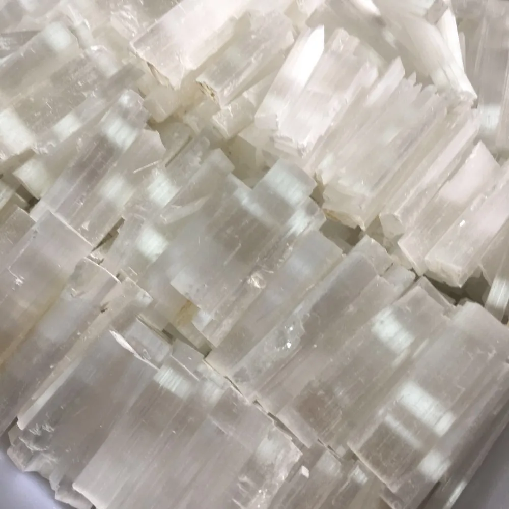 New arrive Selenite Small Sticks Wands 5 pcs Bulk Reiki Chakra Healing Selenite natural stones and minerals for Air Cleaning