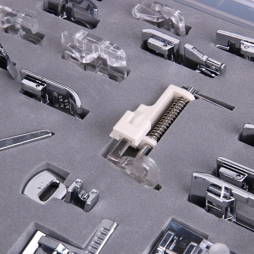 

Professional Domestic Presser Feet Set Sewing Machine Foot Kit for Brother,Babylock,Janome,Singer,Elna,New Home, Simplicity Etc.